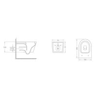 Товар: Унитаз Iberica Blanca Burgos Mini подвесной Белый с сиденьем Микролифт арт-IB.BRM.234.1B1 - фото 2 Унитаз Iberica Blanca Burgos Mini подвесной Белый с сиденьем Микролифт арт-IB.BRM.234.1B1 — фото 2, Подвесные унитазы