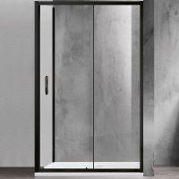 Душевой уголок Azario Milton 120х80 AZ-ND1131-R 1200 профиль Черный стекло прозрачное арт-AZ-ND1131-R 1200 BLACK — фото 2, Прямоугольные душевые уголки