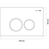 Клавиша смыва Creto Snap Черная матовая арт-KL-CR-1.2-BM — фото 2, Кнопки смыва