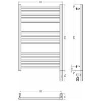 Электрический полотенцесушитель Сунержа Богема 3.0 прямая 800x500 R Хром арт-00-5805-8050 — фото 2, Электрические полотенцесушители
