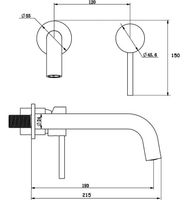 Смеситель для раковины Bronze de Luxe Scandi Бронза глянцевая арт-14511BR — фото 2, Смесители для раковины