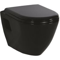 Унитаз Creavit Terra подвесной Черный без сиденья арт-TP325-11SI00E-0000 — фото 1, Подвесные унитазы