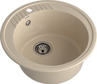 GRANFEST Мойка RONDO 520 1-чаша D-520мм кашемир арт.GF- арт-R-520 кашемир — фото 1, Кухонные мойки