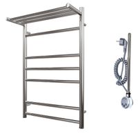 Полотенцесушитель электрический Point Аврора П6 500x800 с полкой левый/правый, хром арт-PN10158PE — фото 4, Электрические полотенцесушители