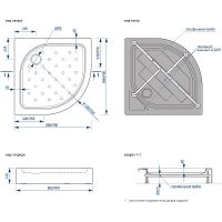 Акриловый поддон для душа Melodia della vita Round 80x80 Белый арт-MTYRD8080 — фото 2, Акриловые душевые поддоны