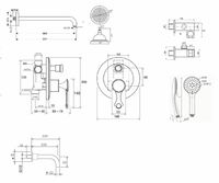 Душевая система Bronze de Luxe Yasmina Хром арт-NT800/B03 — фото 2, Встраиваемые душевые комплекты
