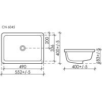 Товар: Раковина Ceramicanova Element 55 Белая арт-CN6045 - фото 9 Раковина Ceramicanova Element 55 Белая арт-CN6045 — фото 9, Раковины встраиваемые снизу