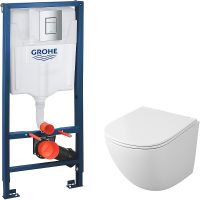 Комплект унитаза Owl 1975 Vind Cirkel-H TOWLT190302 с инсталляцией Grohe Rapid SL 38772001 с сиденье арт-TOWLT190302+38772001 — фото 1, Комплекты унитаз + инсталляция