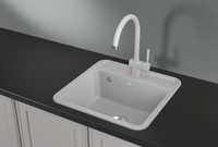 Granula-, кухонная мойка, СтандАРТ кварц арт-5001, БЕЛЫЙ — фото 1, Кухонные мойки