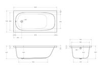 Акриловая ванна CEZARES арт-ECO-140-70-40-W37 — фото 3, Акриловые ванны