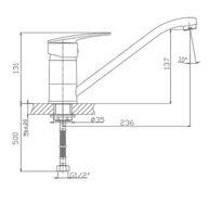 Смеситель для кухни Haiba Хром арт-HB4906 — фото 2, Смесители для кухни