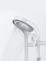 Товар: Душевая система AQUAme с термостатом Белая матовая арт-AQM8004W - фото 3 Душевая система AQUAme с термостатом Белая матовая арт-AQM8004W — фото 3, Душевые стойки