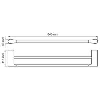 Wiese K- Держатель полотенец двойной арт-8940 — фото 5, Полотенцедержатели