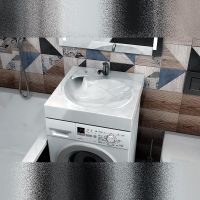 Раковина Maretti Alessia 60 на стиральную машину Белая арт-AS13SM51-844 — фото 4, Раковины на стиральную машину
