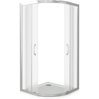 Душевой уголок Good Door Latte R-100-G-WE 100x100 профиль Белый стекло матовое арт-ЛА00027 — фото 1, Душевые уголки четверть круга