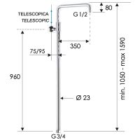 Товар: Душевая штанга Remer Черная матовая арт-330A7DCESDEVNO - фото 2 Душевая штанга Remer Черная матовая арт-330A7DCESDEVNO — фото 2, Штанги для душа