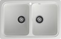 GRANFEST Мойка STANDART 780K 2 чаши 780*510мм иней арт.GF- арт-S-780K иней — фото 2, Кухонные мойки