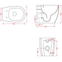 Унитаз Artceram Atelier приставной Белый матовый без сиденья арт-ATV002 05 00 — фото 2, Приставные унитазы