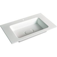 Раковина Jorno Modul 80 Белая арт-Mol.08.80/W — фото 1, Раковины встраиваемые сверху