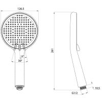 Ручной душ Milardo Ideal Spa 3F Хром арт-ILS3FCRM18 — фото 2, Лейки для душа