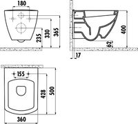 Унитаз биде Creavit Trend подвесной Белый без сиденья арт-TP326-00CB00E-0000 — фото 2, Подвесные унитазы