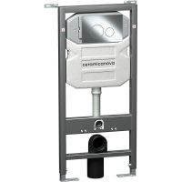 Система инсталляции для унитазов CERAMICANOVA Envision с кнопкой смыва Round цвет хром и креплениями арт-CN1001CH — фото 2, Инсталляции для унитазов