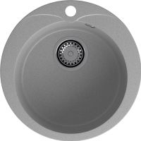 GRANFEST Мойка RONDO 480 1-чаша D-475мм серый арт.GF- арт-R-480 серый — фото 2, Кухонные мойки