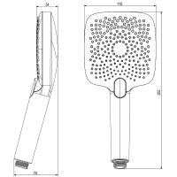 Ручной душ Lemark Черный арт-LM8129BL — фото 2, Лейки для душа