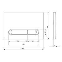Клавиша смыва KK POL M09 Титан арт-350/PPL/008-00-00 — фото 2, Кнопки смыва