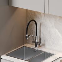 Смеситель для кухни Sancos Orta Хром Черный арт-SC4008CH — фото 3, Смесители для кухни