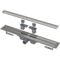 Душевой лоток Alcaplast с решеткой Хром арт-APZ1SMART-LINE-550 — фото 1, Душевые лотки