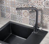 Смеситель для кухни Milacio Ultra Черный матовый арт-MCU.553.MB — фото 6, Смесители для кухни