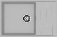 GRANFEST Мойка LEVEL 760L 1-чаша+крыло 760*500 серый арт.GF- арт-LV-760L серый — фото 2, Кухонные мойки