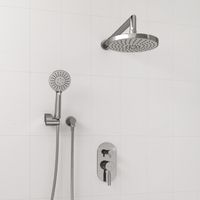 Встраиваемый комплект для душа с верхней душевой насадкой и лейкой арт-A14129 — фото 1, Встраиваемые душевые комплекты