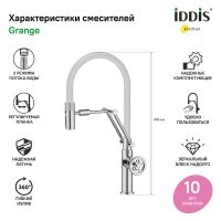 Товар: Смеситель для кухни Iddis Grange Хром глянцевый арт-GRASBFLi05 - фото 3 Смеситель для кухни Iddis Grange Хром глянцевый арт-GRASBFLi05 — фото 3, Смесители для кухни