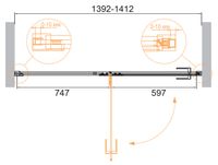 Товар: Душевая дверь CEZARES арт-BELLAGIO-B-12-140-C-NERO - фото 2 Душевая дверь CEZARES арт-BELLAGIO-B-12-140-C-NERO — фото 2, Распашные душевые двери