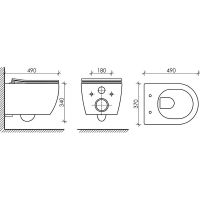 Комплект унитаза Ceramicanova Play CN3001 с инсталляцией Cersanit Black 35 S-IN-BLACK-Cg-w с сиденье арт-CN3001+S-IN-BLACK-Cg-w — фото 4, Комплекты унитаз + инсталляция