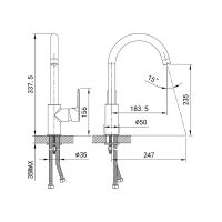 Смеситель для кухни Iddis Cuba Белый матовый арт-CU6WTJ0i05 — фото 2, Смесители для кухни