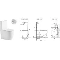 Унитаз компакт CeramaLux с бачком и сиденьем Микролифт арт-TR2176-1 — фото 3, Напольные унитазы