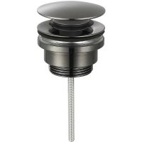 Донный клапан AQUAme click-clack Оружейный металл арт-AQM7003GM — фото 1, Донные клапаны