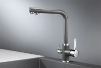 Granula- (ЧЁРНО-СЕРЫЙ), СМЕСИТЕЛЬ КУХОННЫЙ арт-2015, ГРАФИТ — фото 1, Смесители для кухни