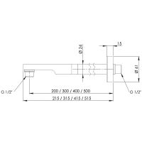 Кронштейн для верхнего душа Remer Бронза арт-348N30VO — фото 2, Кронштейны для верхнего душа