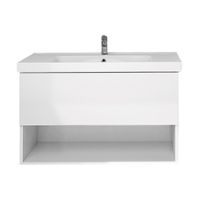 Тумба PERFECTO, 70 см, подвесная, 1 ящик, push-to-open, белый глянец арт-99.0807 — фото 2, Тумбы под раковину