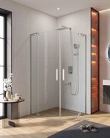 Душевой уголок CEZARES арт-SLIDER-R-2-90/100-C-Cr — фото 1, Душевые уголки четверть круга