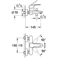 Смеситель для ванны AQUAme Prato Хром арт-AQMP6132 — фото 3, Смеситель для ванны