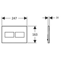 Клавиша смыва Creavit Хром глянцевый с рисунком арт-GP4009.07 — фото 2, Кнопки смыва
