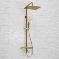 Душевой комплект с термостатическим смесителем арт-A188.261.207.PG Thermo — фото 1, Душевые стойки