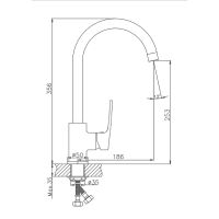 Смеситель для кухни Haiba Хром арт-HB70587 — фото 2, Смесители для кухни