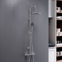 Душевая система Dorff Futura с термостатом Хром арт-D0710400 — фото 7, Душевые стойки