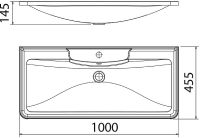 Раковина Florentina Аллегро 100 Белая арт-10.020.01000.001 — фото 2, Раковины встраиваемые сверху